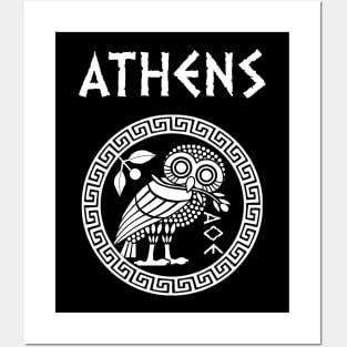 Athens Athenian Owl Symbol of Goddess Athena Posters and Art